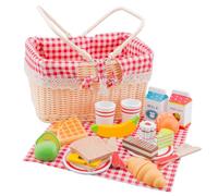 New Classic Toys Picnic Basket Set-27 Pieces, Multicolore, Cestino Picknic, 10590