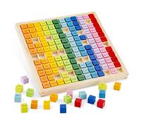 New Classic Toys Times Table Tray, Multicolore, Lean to Count-Abacus, 10511