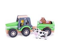 New Classic Toys Tractor with Trailer-Animals, Multicolore, 11941