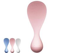 New Creative Tumbler Rice Spoon, Heat Resistant Plastic Rice Cooker Scooper, Heat Resistant Plastic Rice Cooker Spoon, Standable and Easy to Clean (Rosa)