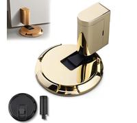 New Door Wedge Stopper, Pleasant Door Wedge Stopper, Adjustable Magnetic Silent Door Stopper Wedge, No-Drill Installation, Windproof & Anti-Slam, Silent & Secure Mechanical Stopper (Bright Gold,4PCS)