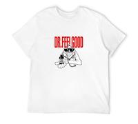 New Dr. Feelgood British Pub Rock Band Stupidity Mens T Shirt T-Shirt Whites