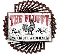 New Driver Cool Decalcomania estetica olografica in vinile resistente alle intemperie | Chicken Coop The Fluffy Butt Hut Last One in is A Rotten Egg Family adesivi per auto per lunotto posteriore