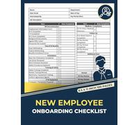 New Employee Onboarding Checklist: New Hire Checklists Form Book | Employees Onboarding Log book | 100 Forms
