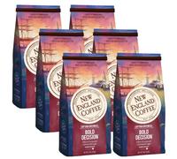 New England Coffee Bold Decision - Bold, Full-bodied Dark Roast Ground Coffee - 10 Ounce Bag (confezione da 6)