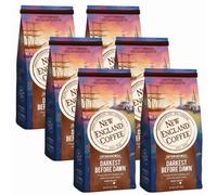 New England Coffee Darkest Before Dawn - Caffè macinato tostato scuro aromatizzato ricco e audace - Sacchetto da 10 once (confezione da 6)