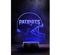 New England Patriots NFL - Casco per lampada a LED con logo, modalità alternata con 6 diversi colori