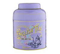 New English Teas, Cesto da tè vittoriano in stile vintage, con 80 bustine da tè, 20 cm x 14 cm x 14 cm, colore grigio conte