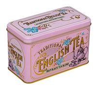 New English Teas Teglia vintage vittoriana in rosa con 40 bustine di tè 1869