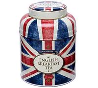 New English Teas Union Jack - Contenitore rotondo per t con 80 bustine di t inglesi