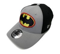 New Era 39THIRTY Dc Comics Batman Simbolo Grigio & Nero Cappello Aderente