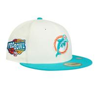 New Era 59Fifty Fitted Cap - Throwback Miami Dolphins, beige., 57-58