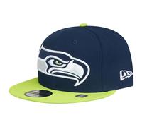 New Era 9Fifty Snapback Cap - XL Logo Seattle Seahawks Navy, blu navy, Taglia unica