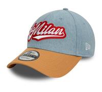 New Era 9Forty - Berretto in denim AC Milan, blu cielo, Taglia unica