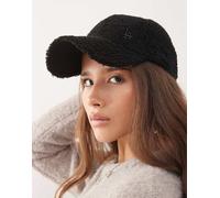 New Era - 9forty - Cappellino nero da donna in pile borg con logo degli LA Dodgers One Size