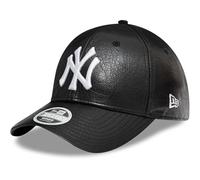 New Era 9Forty NY Yankees - Cappellino da donna, in ecopelle, colore: Nero