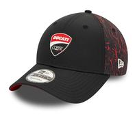 New Era 9Forty Strapback Cap - Ducati Motor Crinkle Print Nero, Nero , Taglia unica