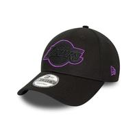 New Era 9Forty Strapback Cap Outline Los Angeles Lakers, Nero , Taglia unica