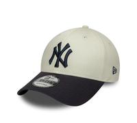 New Era Side Script 9Forty - Berretto regolabile NY Yankees, colore beige, blu scuro, taglia: unica, beige., Taglia unica