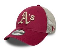 New Era - Oakland Athletics 9twenty - Cappellino trucker rosso slavato a contrasto One Size