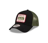 New Era A-Frame Berretto da Camionista Regolabile Snapback Cappellino Toppa Buffalo Visiera Curva Nero Verde