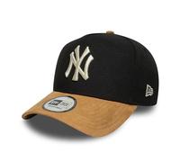 New Era - NY Yankees E-frame - Cappellino nero con visiera beige in camoscio a contrasto-Multicolore One Size