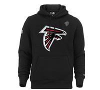 New Era American Football Pullover Team Logo Atlanta Falcons Schwarz Hoody mit CapSpin Pin