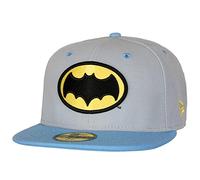 New Era Batman Adam West Logo 59Fifty Fitted Flat Bill Hat (as1, Numeric, Numeric_7_and_3_Quarters, 7 3/4 Fitted) Gray