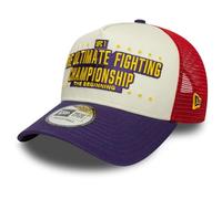 New Era Berretto 9FORTY E-Frame Trucker UFC Ultimate Fighting Ulti-Man Crema Blu Rosso