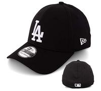 New Era Berretto da baseball da uomo, edizione limitata MLB 39Thirty Stretch Fit New York Yankees, Essential Basic (versione in lingua inglese), Nero/Bianco LA Dodgers, S