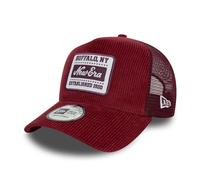 New Era Berretto da Camionista in Velluto a Coste Chiusura Regolabile Cappellino Estate Toppa Maglia Rosso