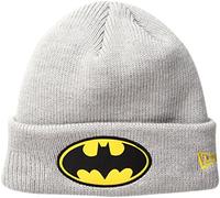 New Era Berretto da uomo Batman, grigio mélange, lavorato a maglia, Grigio mélange, Taglia unica