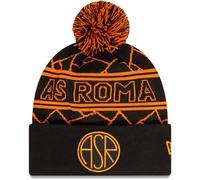 New Era Berretto invernale con pompon - Sport Beanie AS Roma, Nero , Taglia unica