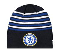 New Era Berretto Lavorato a Maglia per Adulti, con Teschio e Stemma del Chelsea FC, Colore: Blu, Blu, Etichettalia Unica