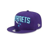 New Era Berretto NBA Charlotte Hornets Patch 9Fifty Viola, Nero