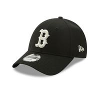 New Era Boston Red Sox Berretto MLB Baseball Logo della Squadra 9Forty Regolabile Cappello Visiera Curva Nero