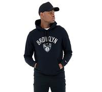 New Era Brooklyn Nets Kapuzenpullover - Felpa con Cappuccio da Uomo, Uomo, 11530762, Nero, L
