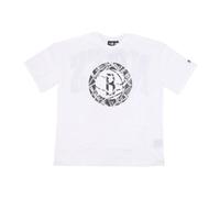 New Era - Brooklyn Nets Logo Tee White/Black - - Sport - Uomo - Bianco - L