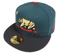 New Era California Republic Cap Fitted 59Fifty Verde Scuro Nero Limited Edition