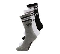 Calze New Era Retro Stripe Crew grigio bianco nero (3 paia) - 39-42