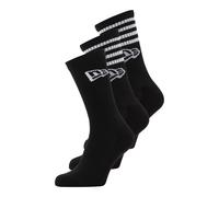 Calze New Era Stripe Crew nero bianco (3 paia) - 35-38