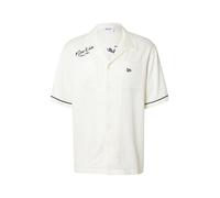 New Era - Camicia a maniche corte con rever bianco sporco con grafica del logo XL