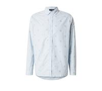 New Era - Camicia a maniche lunghe blu con mini logo ricamato NY Yankees M