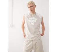 New Era - Canotta color crema con motivo NY Yankees in coordinato-Bianco M