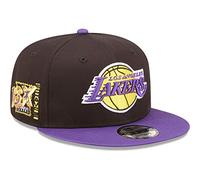 New Era Cappellino 9Fifty Team Patch LakersEra Berretto Baseball Cappello Hiphop S/M (54-57 cm) - Nero-Lilla