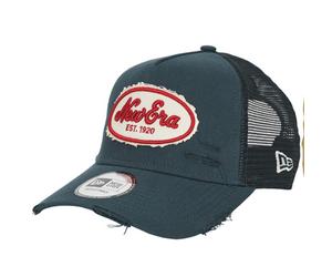 New-Era Cappellino OVAL CANVAS DISTRESS TRUCKER NEW ERA in Marine Unica