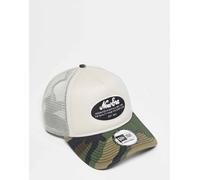 New Era - Cappellino trucker beige e mimetico con frontino a contrasto e applicazione ovale-Multicolore One Size