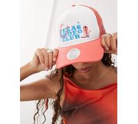 New Era - Cappellino trucker bianco e corallo con visiera a contrasto-Multicolore No Size