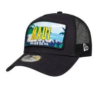 New Era Cappellino Trucker License Plate Berretto Baseball Visiera Curva Nero Taglia Unica