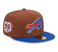 New Era Cappello aderente da uomo NFL Harvest 75th Anniversary 59Fifty, Buffalo Bills, Marrone, 7.25